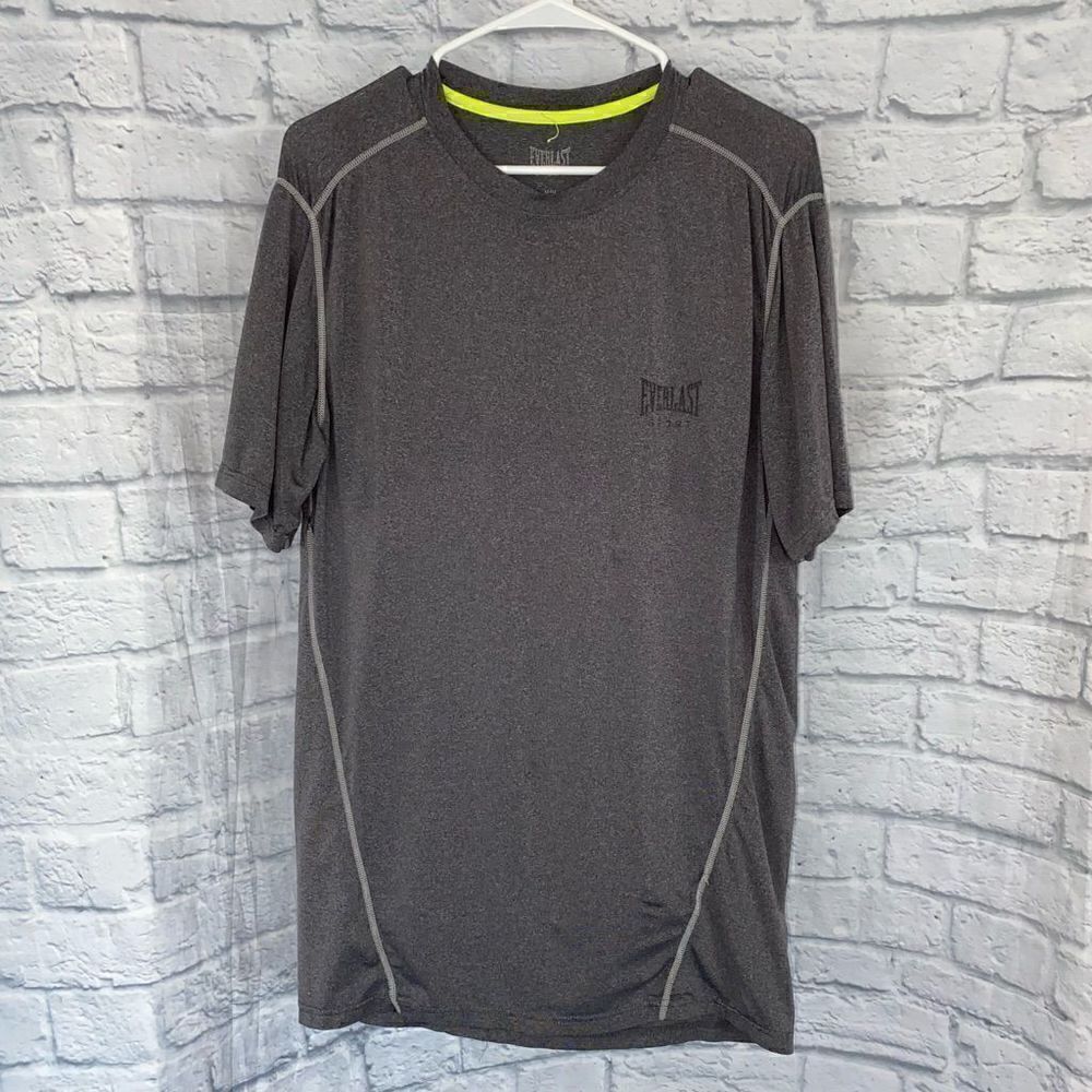 Everlast sport drifit Crewneck loose fit short sleeve shirt grey sz MED men